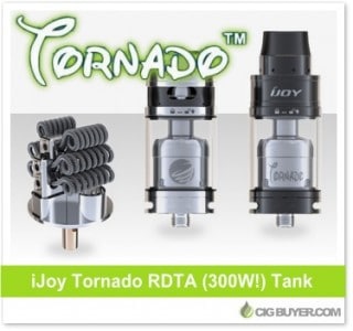 iJoy Tornado RDTA (300W!) Tank – $17.86