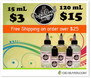 Vape Craft Inc. E-Juice – 15ml for $3, 120ml for $15