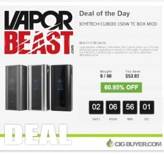 Joyetech Cuboid 150W Mod “Deal Of Day” – ONLY $30.57!