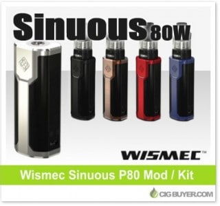 Wismec Sinuous 80W Box Mod / Kit – From $25.00