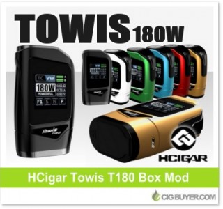 HCigar Towis T180 180W Box Mod – $49.99